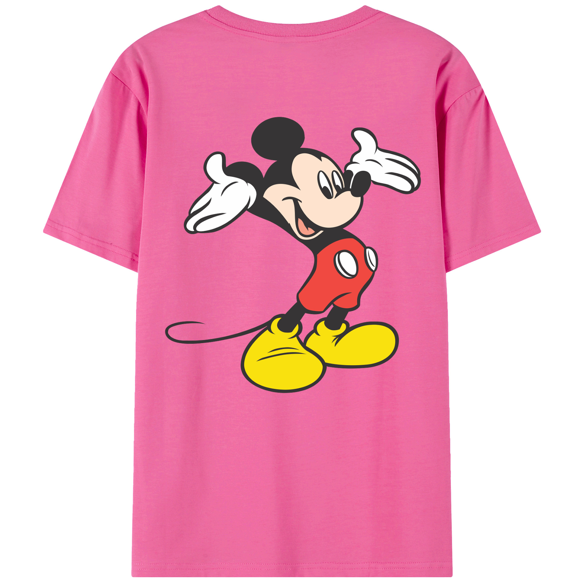 （画像用） ミッキーマウス Mickey Mouse レディース半袖Tシャツ(バックプリント)
